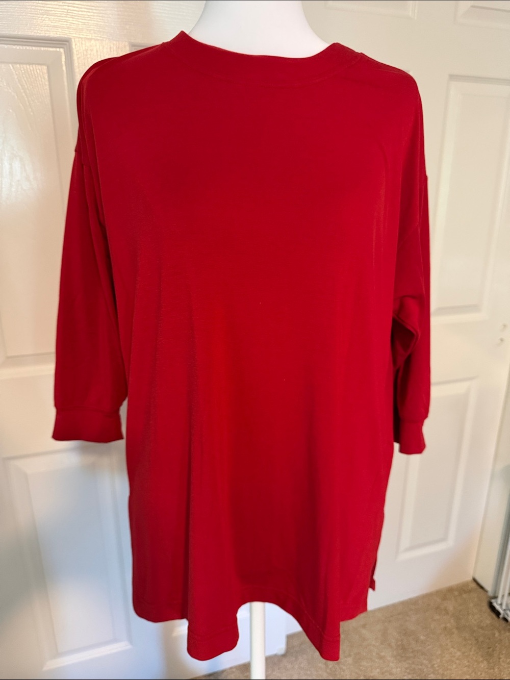 Athleta Red Long Sleeve Tunic Top - XS
